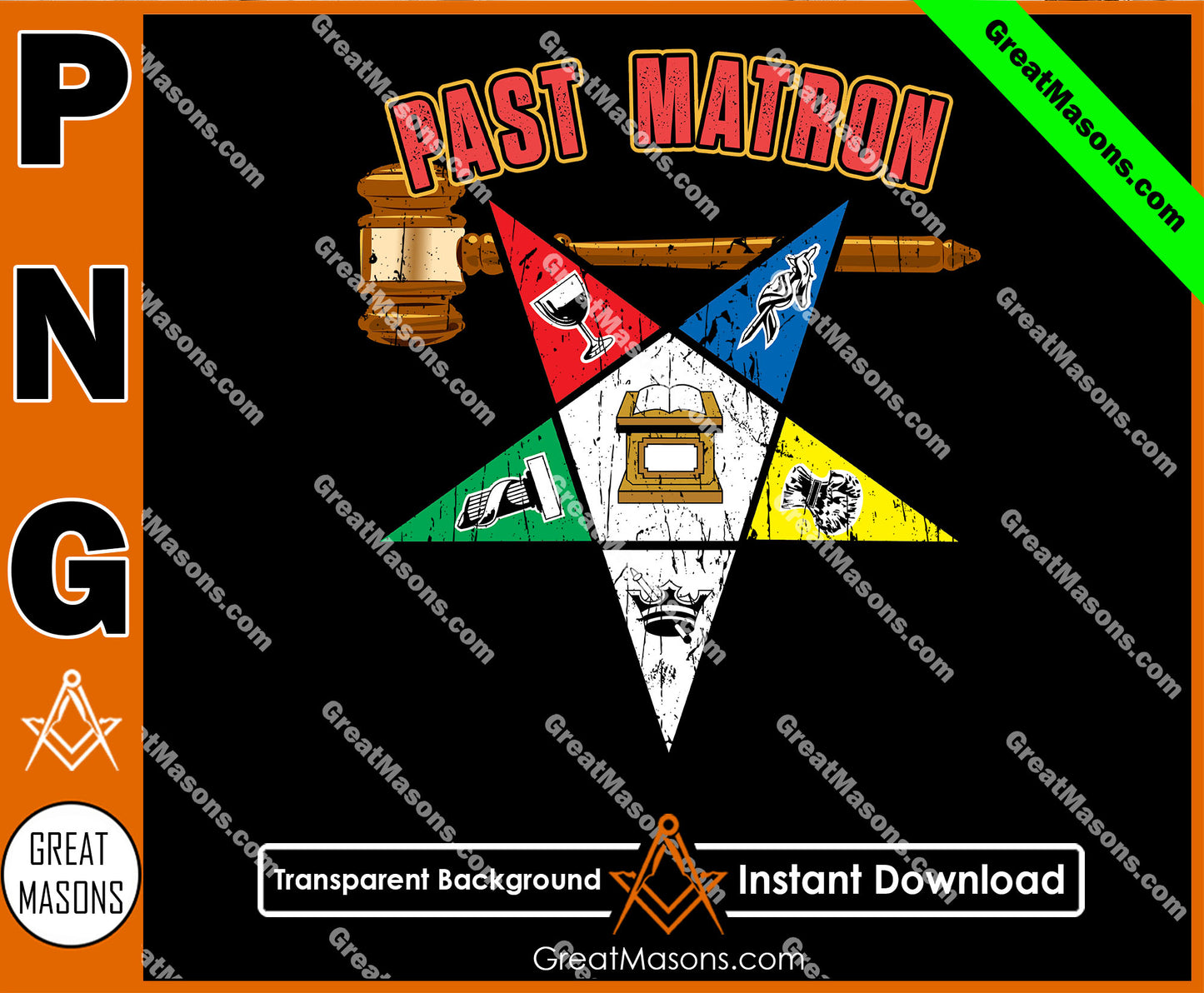 OES Past Matron Vintage Worthy Matron FATAL - PNG Transparent High Quality File