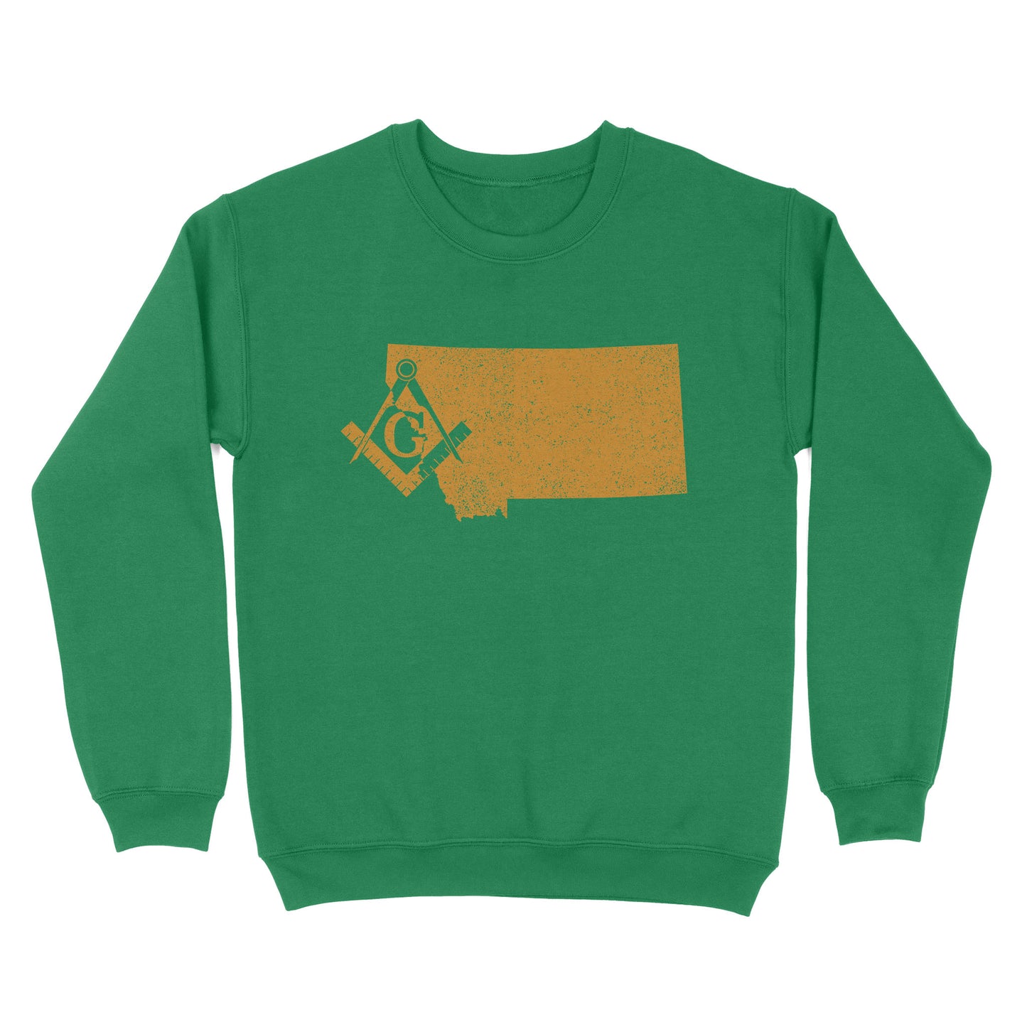 Montana Freemason State Map Square & Compass Symbol - Sweatshirt