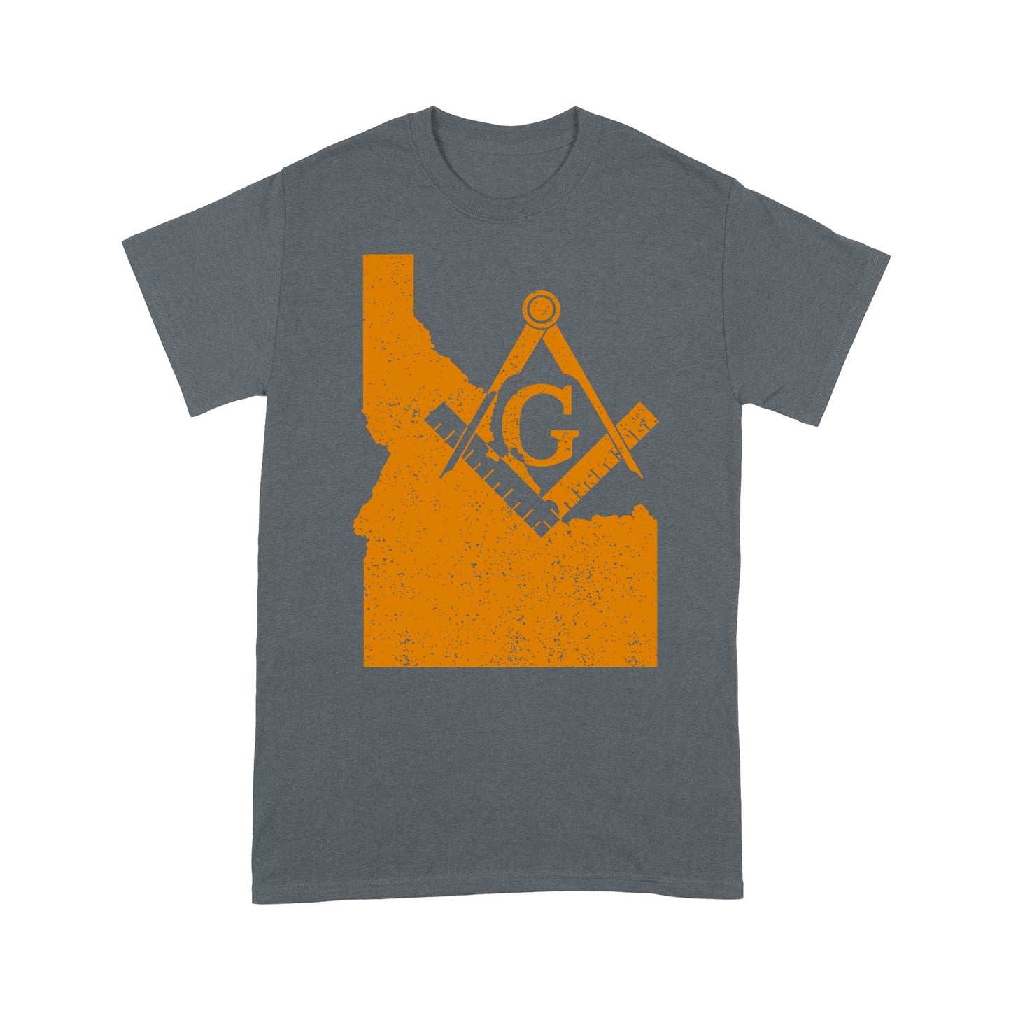 Idaho Freemason State Map Square & Compass Symbol - T Shirt