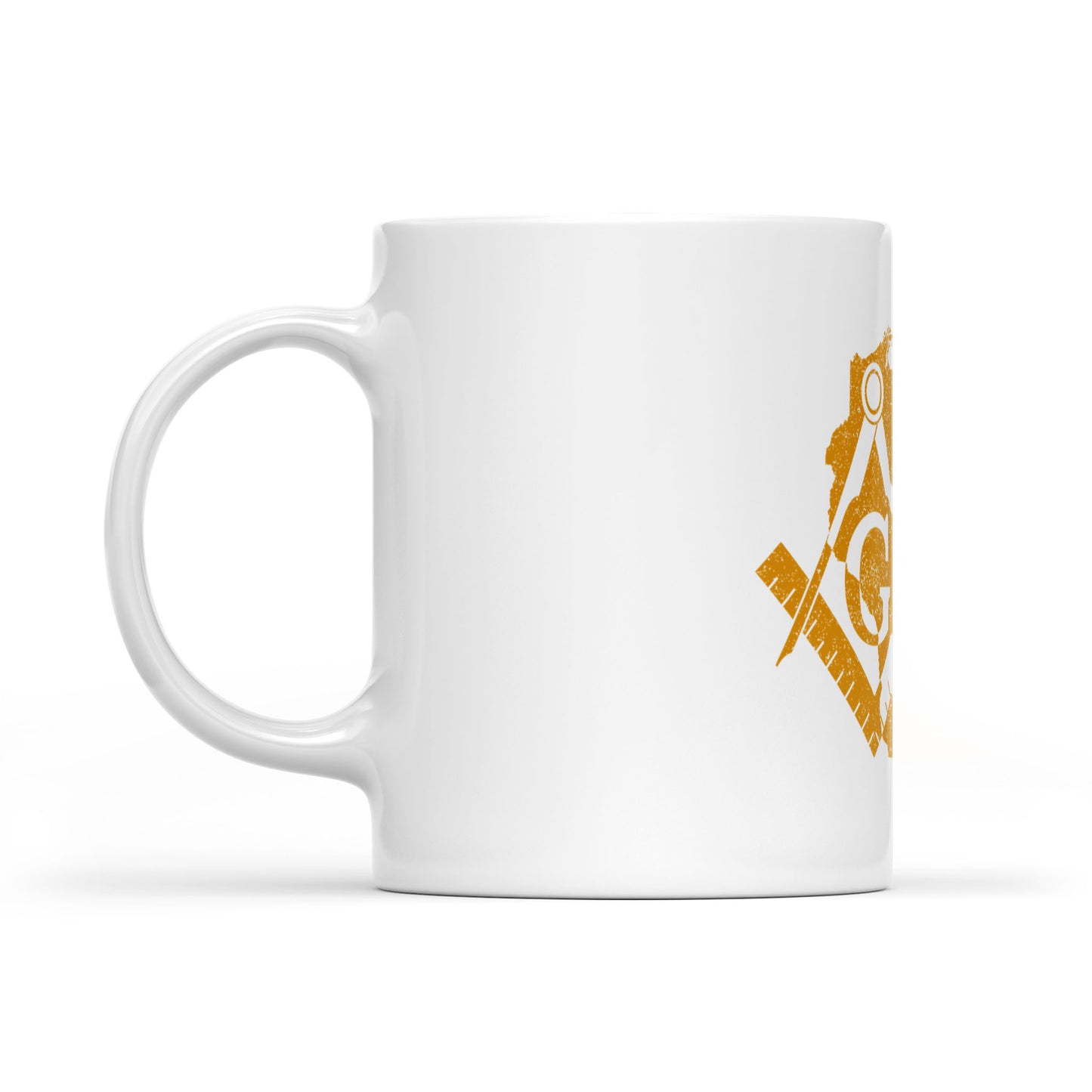 Wisconsin square & compass freemason symbol state map - White Mug