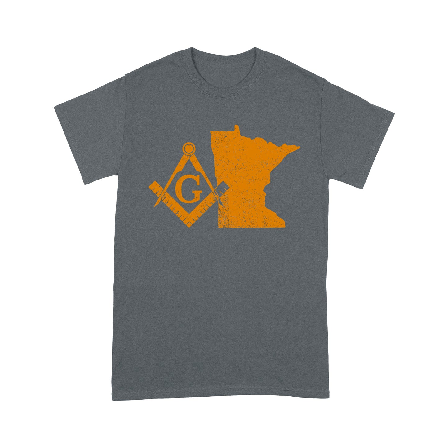 Minnesota Freemason State Map Square & Compass Symbol - T Shirt