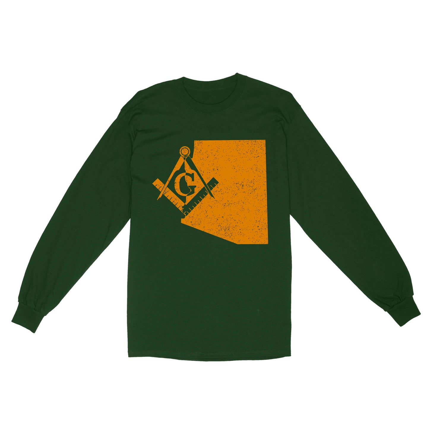 Colorado Freemason State Map Square & Compass Symbol - Long Sleeve