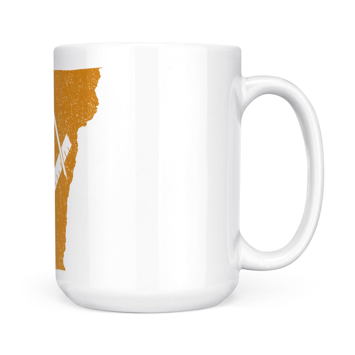 Vermont square & compass freemason symbol state map - White Mug