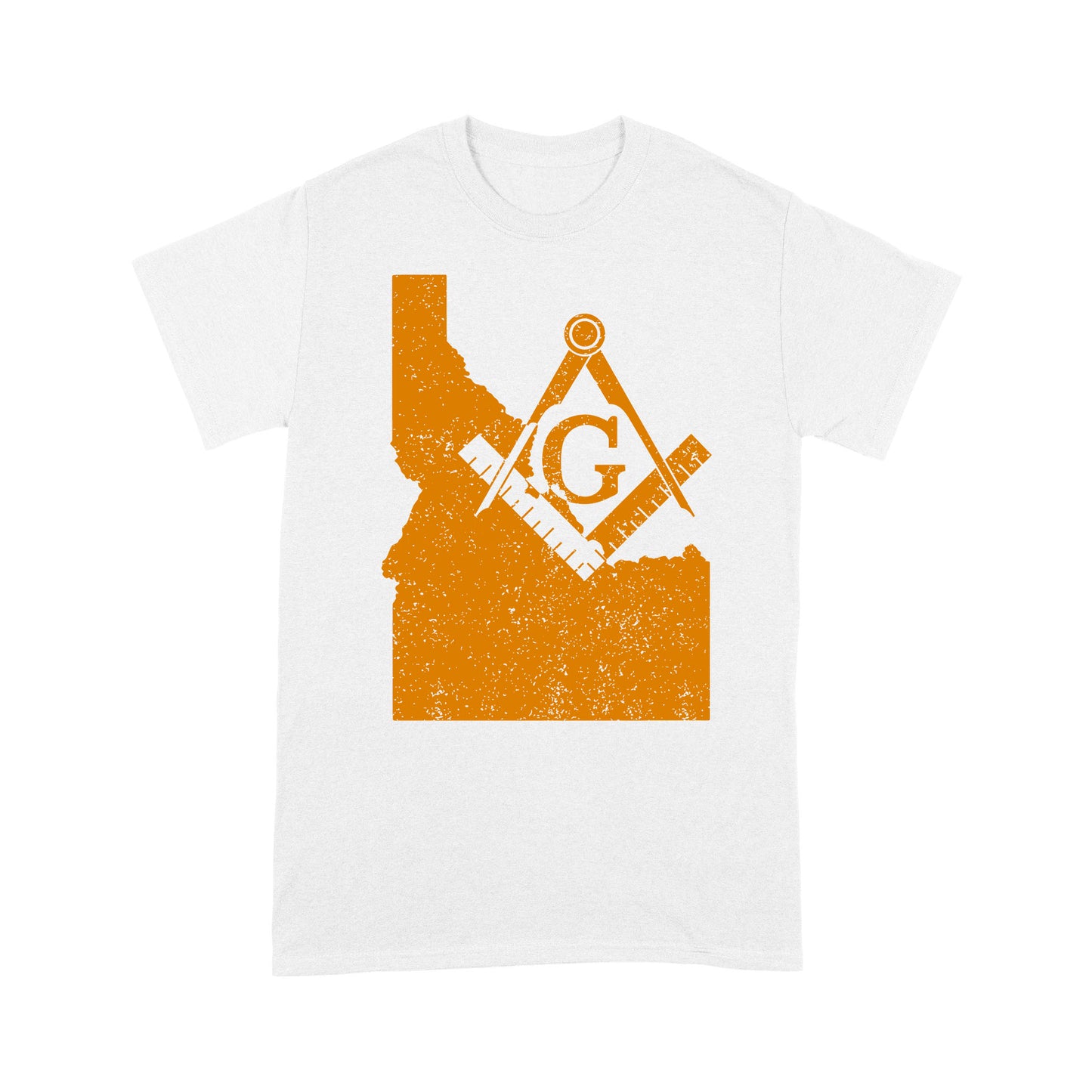 Idaho Freemason State Map Square & Compass Symbol - T Shirt