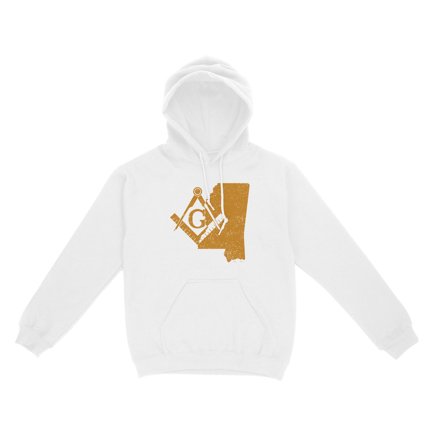 Mississippi Freemason State Map Square & Compass Symbol - Hoodie