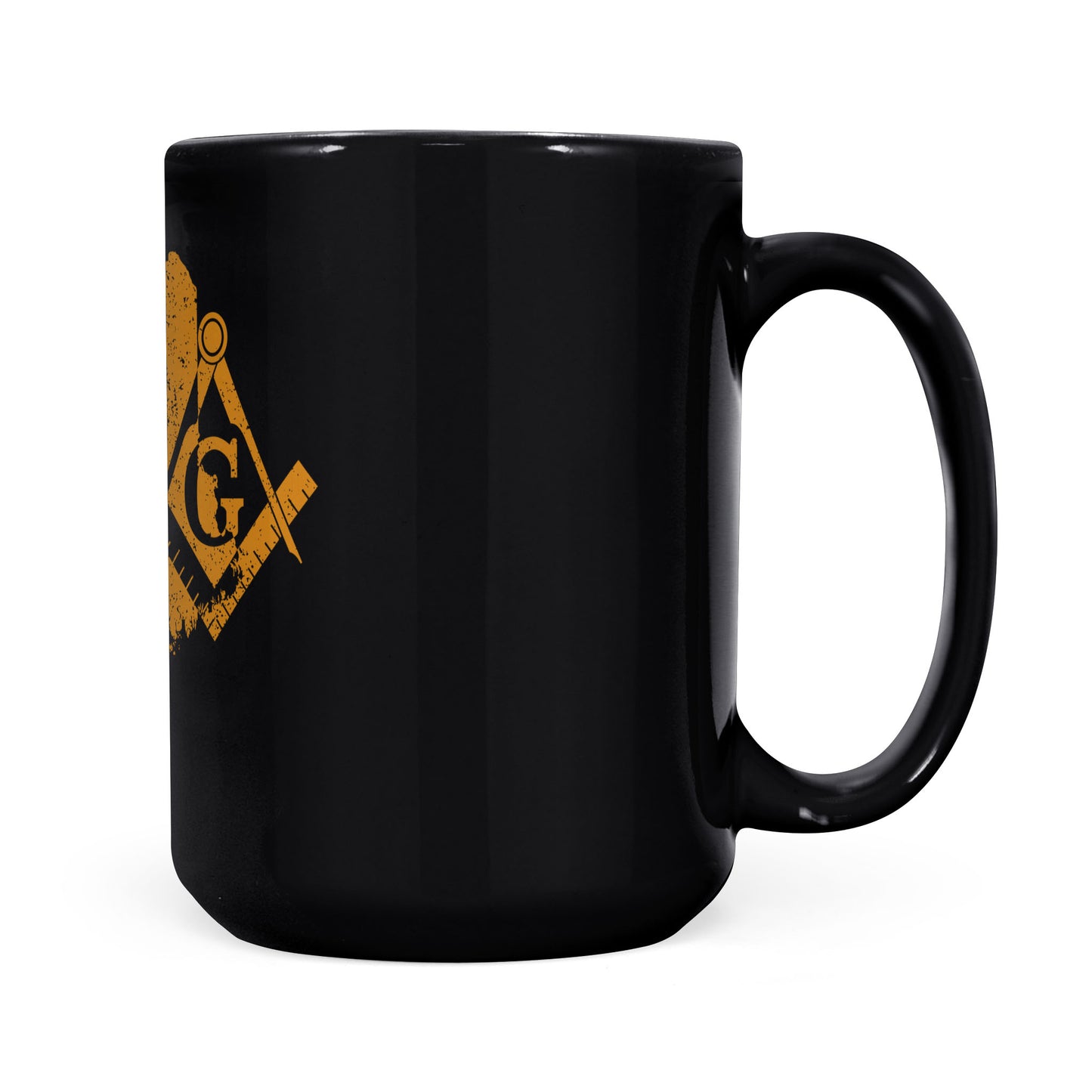 Maine square & compass freemason symbol state map - Black Mug