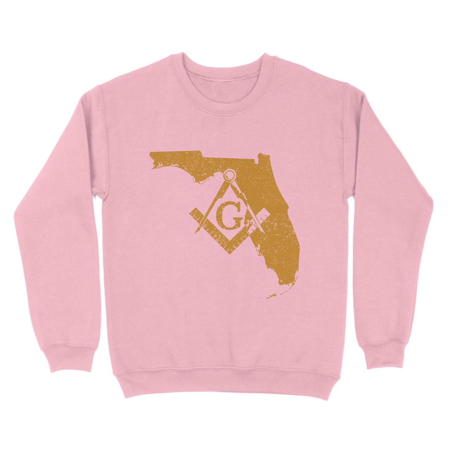 Florida Freemason State Map Square & Compass Symbol - Sweatshirt