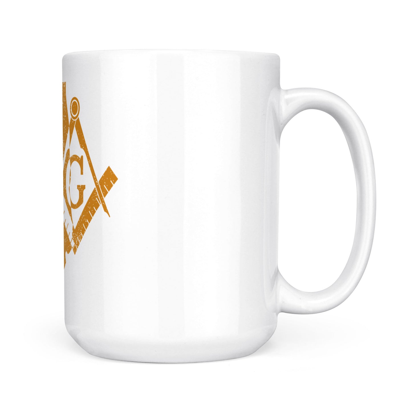 Indiana square & compass freemason symbol state map - White Mug