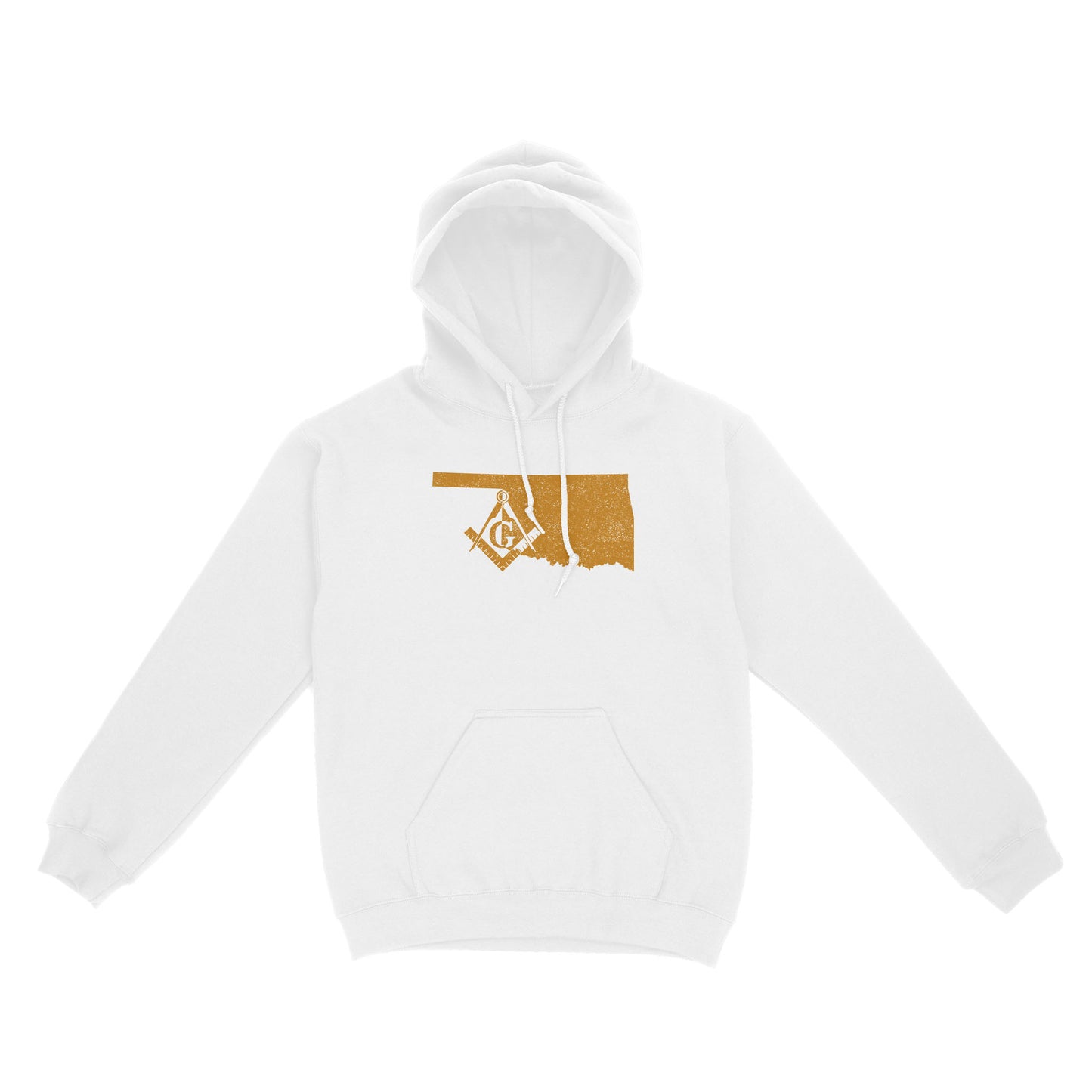 Oklahoma Freemason State Map Square & Compass Symbol - Hoodie