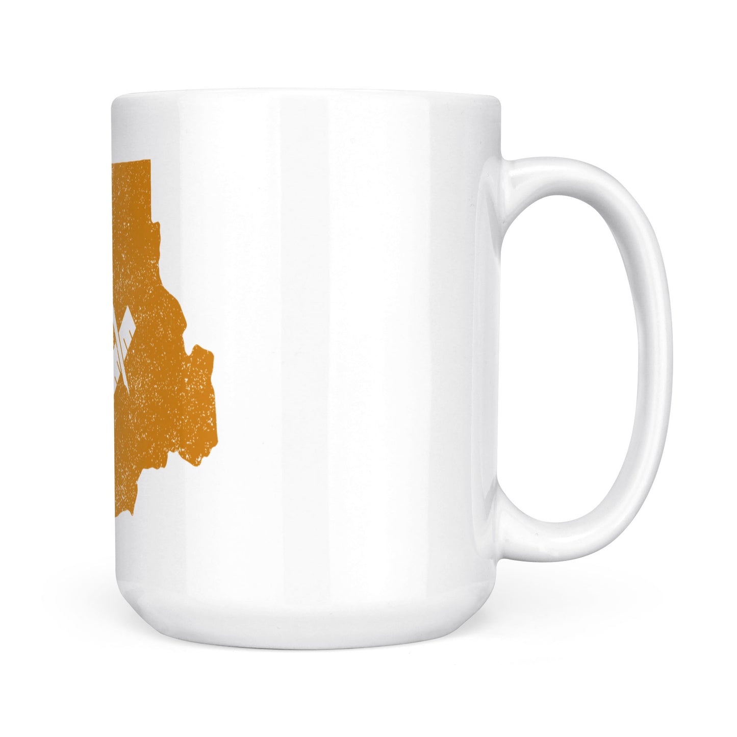 Rhode Island square & compass freemason symbol state map - White Mug