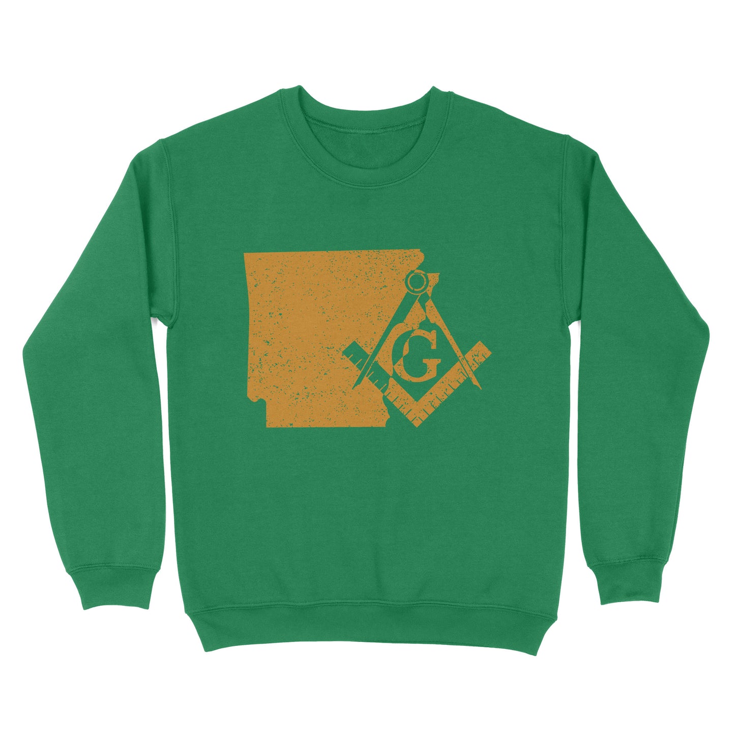 Arkansas Freemason State Map Square & Compass Symbol - Sweatshirt