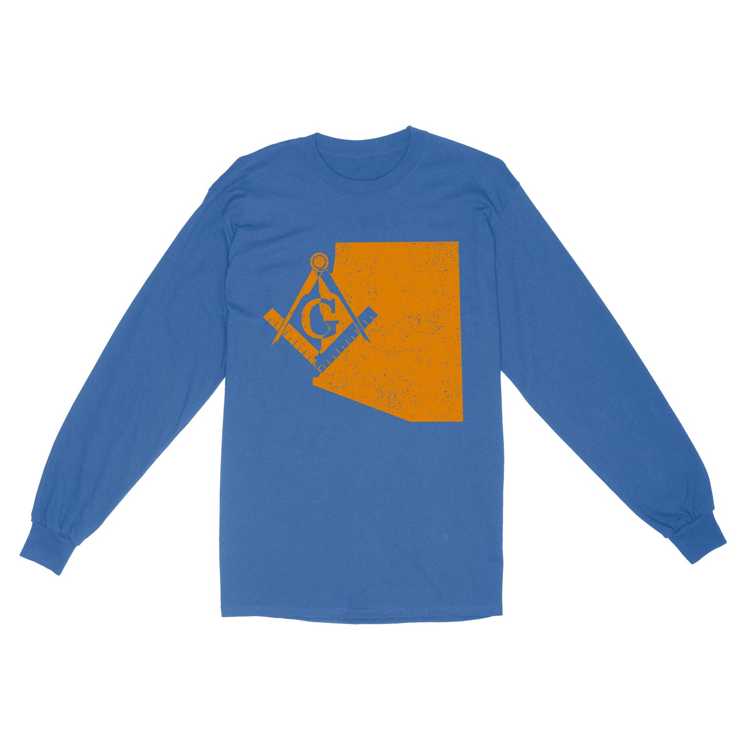 Colorado Freemason State Map Square & Compass Symbol - Long Sleeve