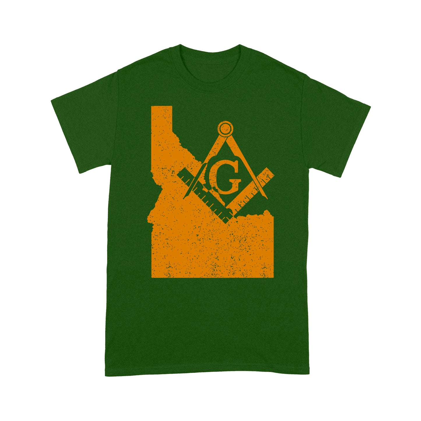 Idaho Freemason State Map Square & Compass Symbol - T Shirt
