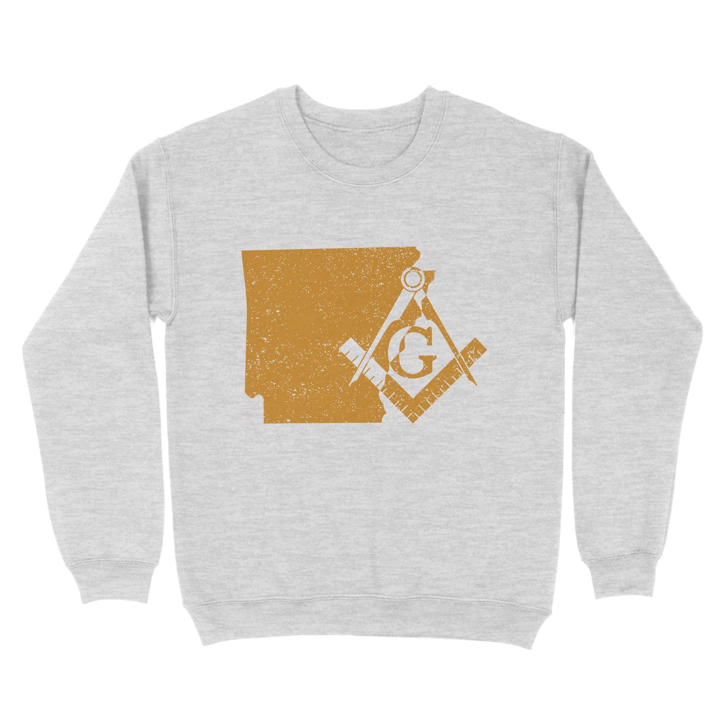 Arkansas Freemason State Map Square & Compass Symbol - Sweatshirt