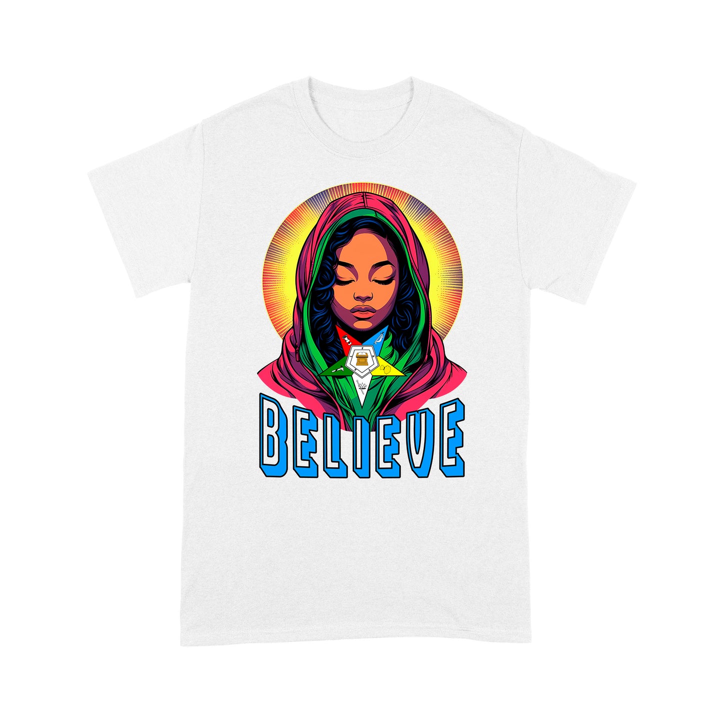 OES Black Sister Beautiful Pray Believe Wear Hoodie Color Shirt FATAL - T Shirt - OES230720_02