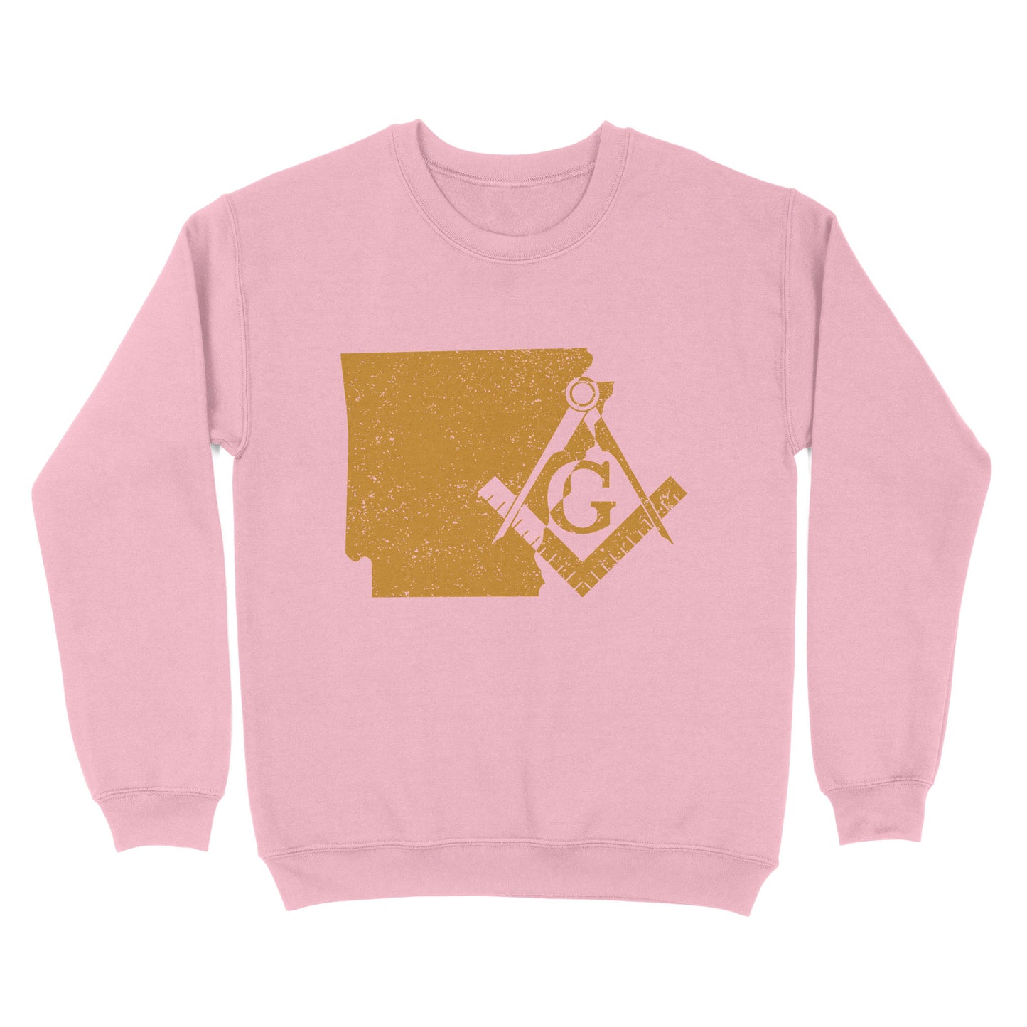 Arkansas Freemason State Map Square & Compass Symbol - Sweatshirt