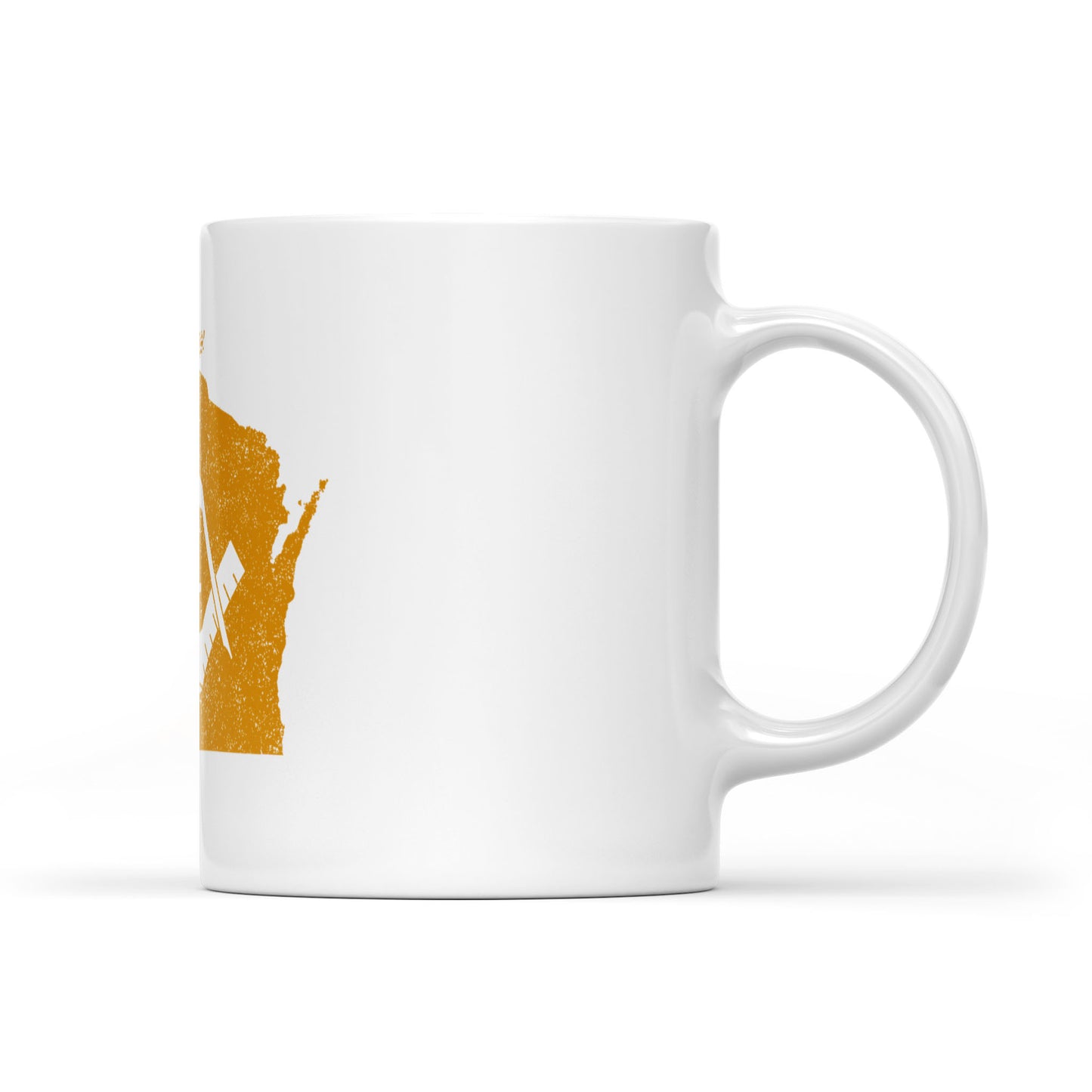 Wisconsin square & compass freemason symbol state map - White Mug