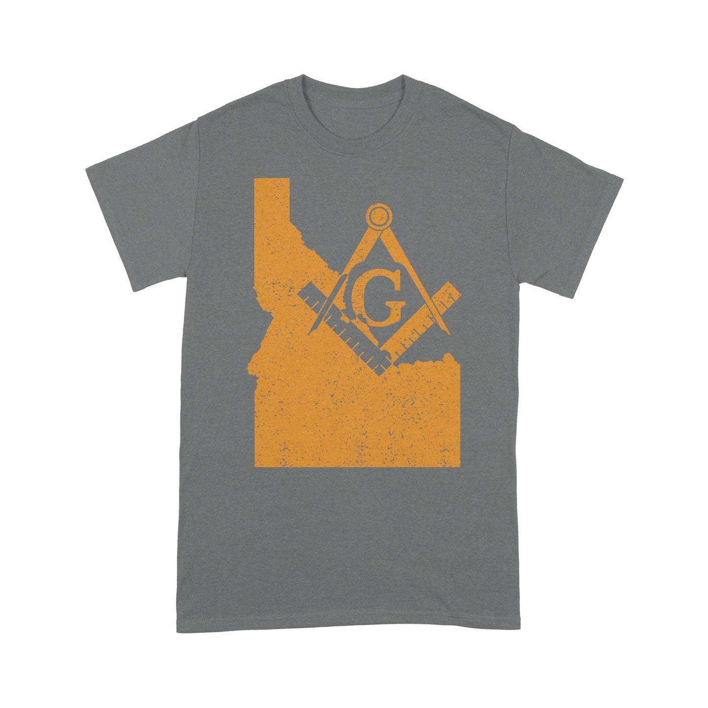 Idaho Freemason State Map Square & Compass Symbol - T Shirt