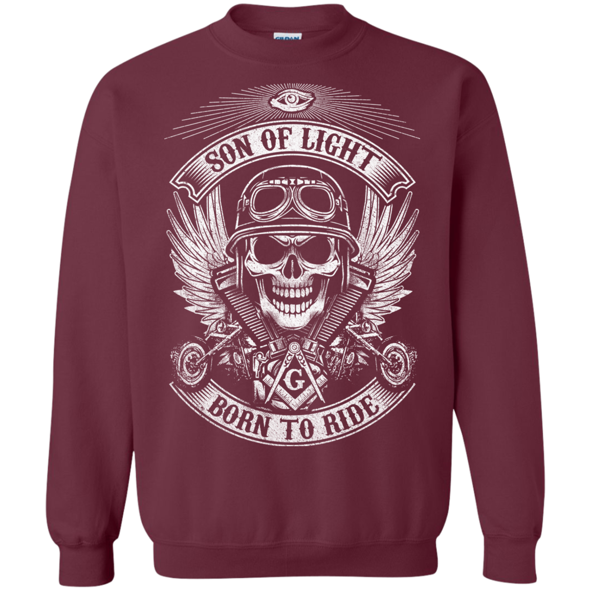 Son Of Light Born To Ride Freemason Square & Compass
