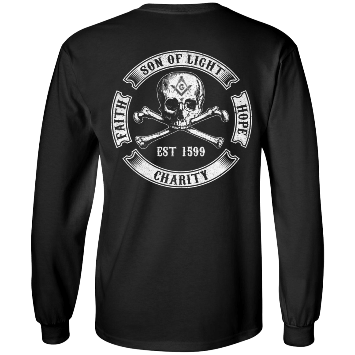 Son of Light Rider Freemason Square & Compass Symbol