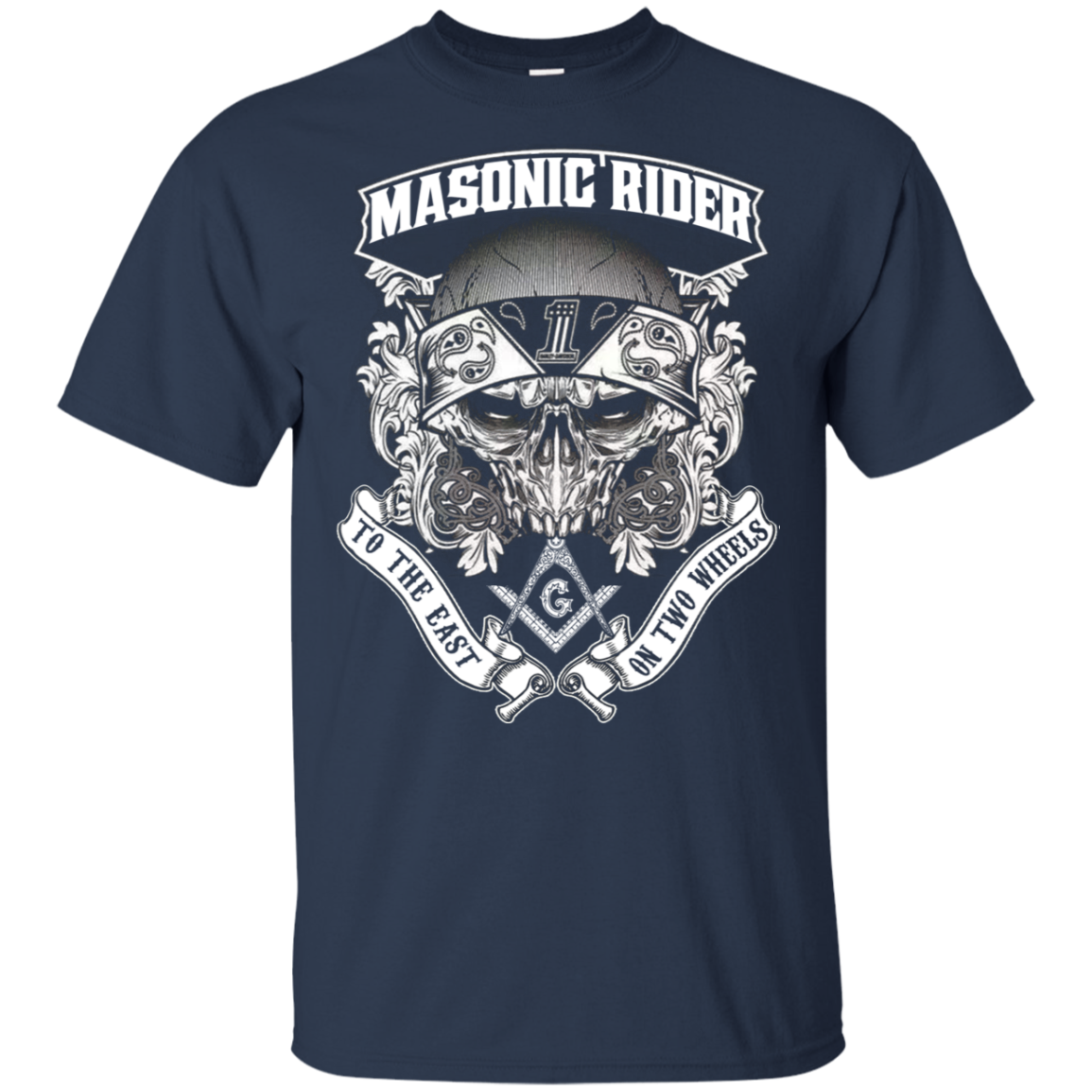 Masonic Rider Skull Look To The East Freemason Square & Compass