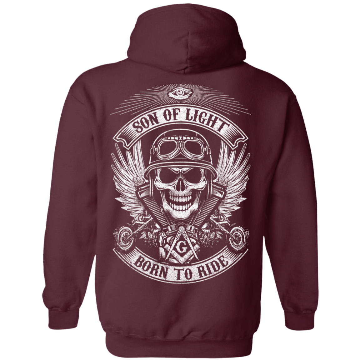 Born To Ride Freemason Square & Compass Symbol