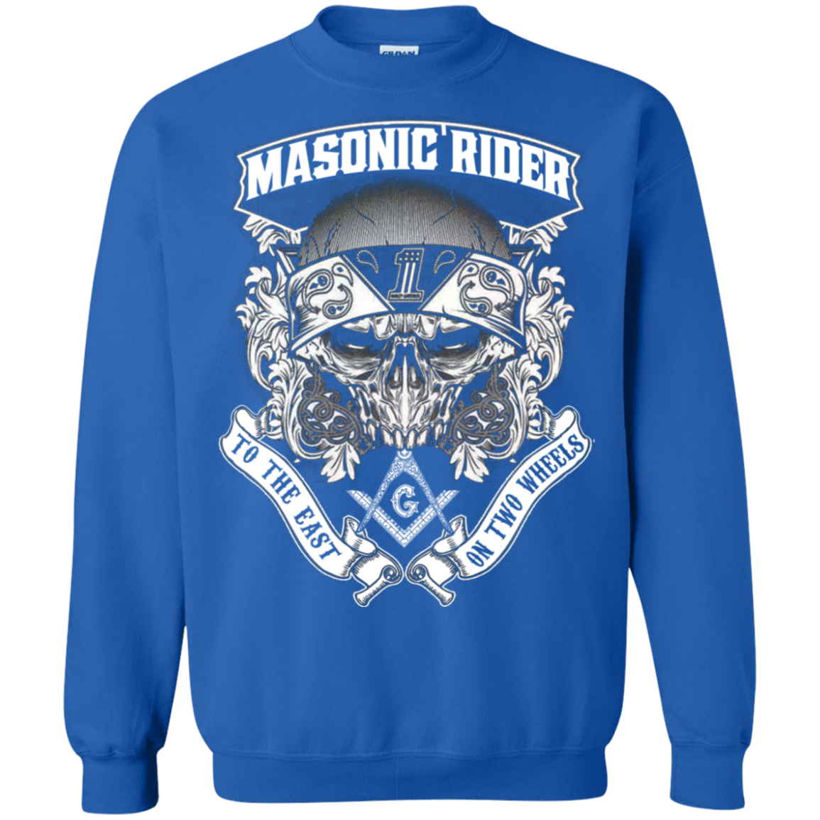 Masonic Rider Skull Look To The East Freemason Square & Compass
