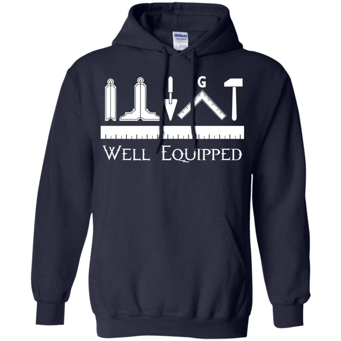 Well Equipped Tool Freemason Square & Compass Symbol