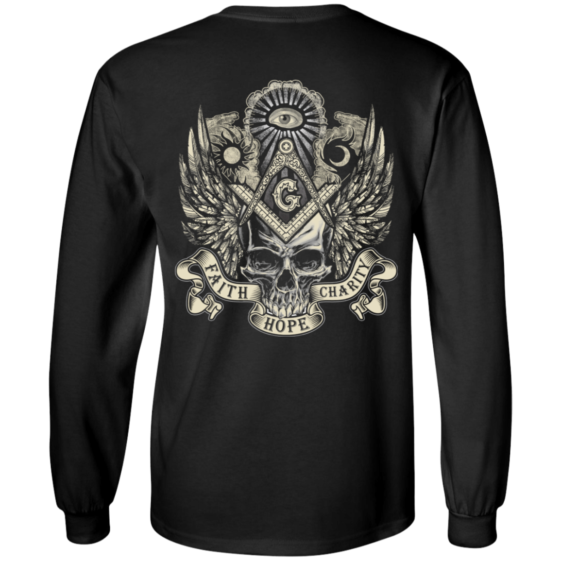 Faith Hope Charity Freemason Square & Compass Symbol