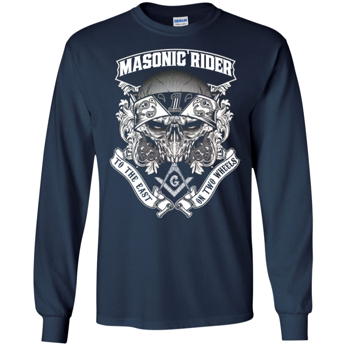 Masonic Rider Skull Look To The East Freemason Square & Compass
