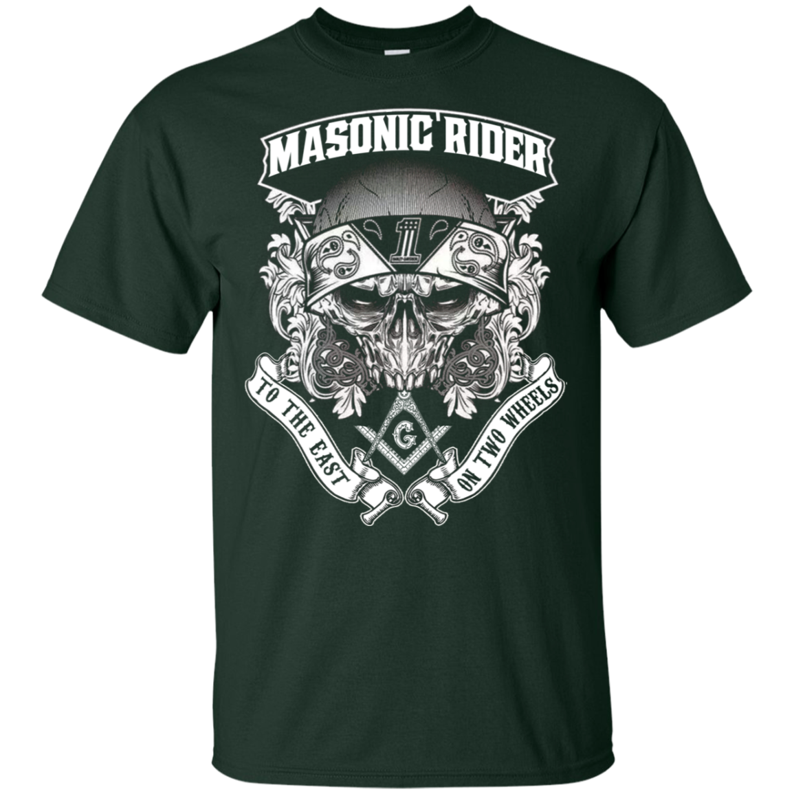 Masonic Rider Skull Look To The East Freemason Square & Compass