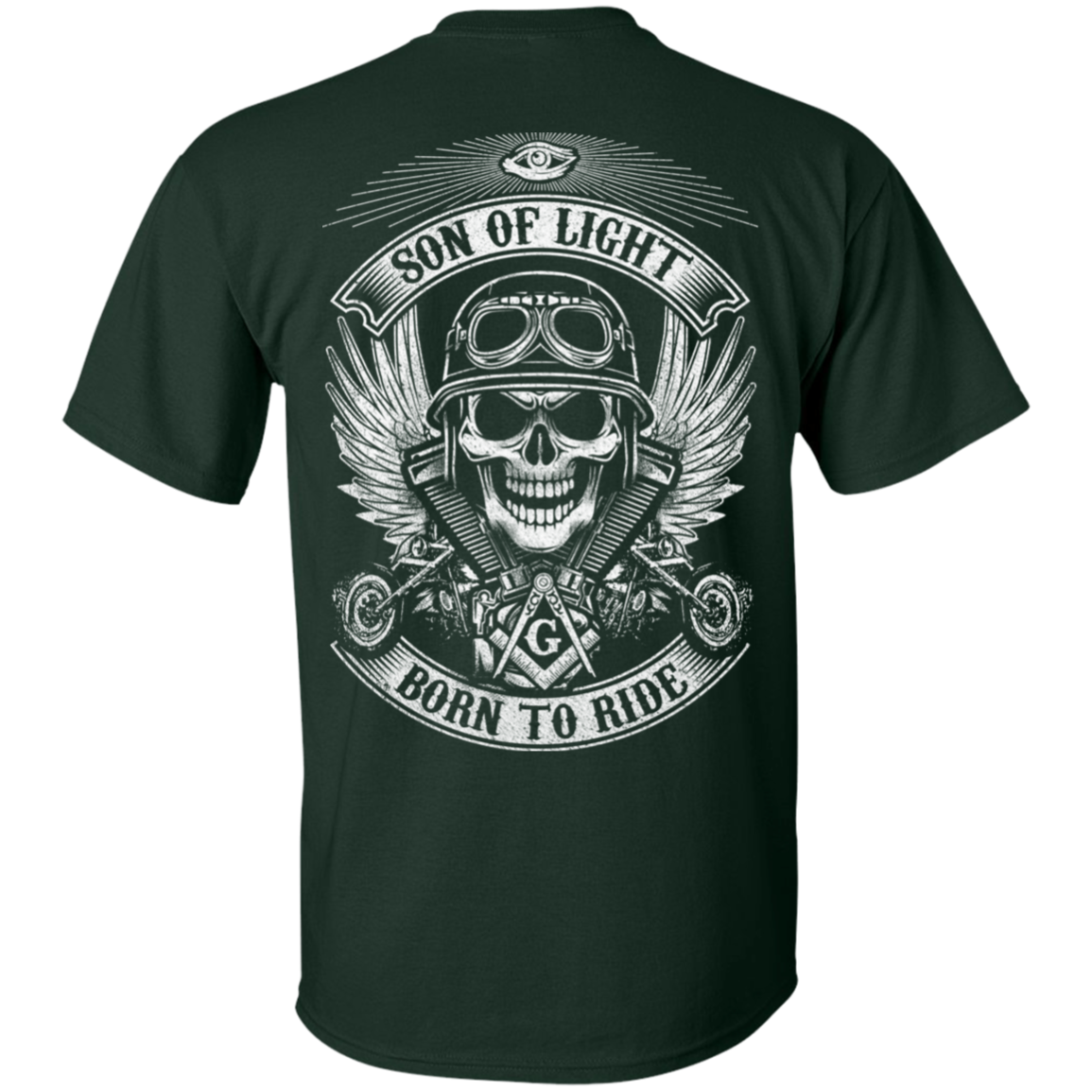 Born To Ride Freemason Square & Compass Symbol