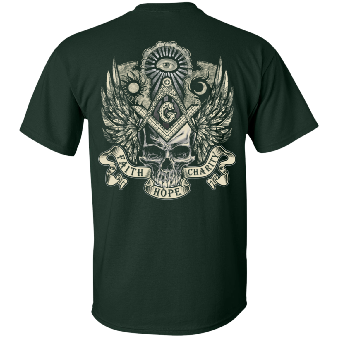 Faith Hope Charity Freemason Square & Compass Symbol