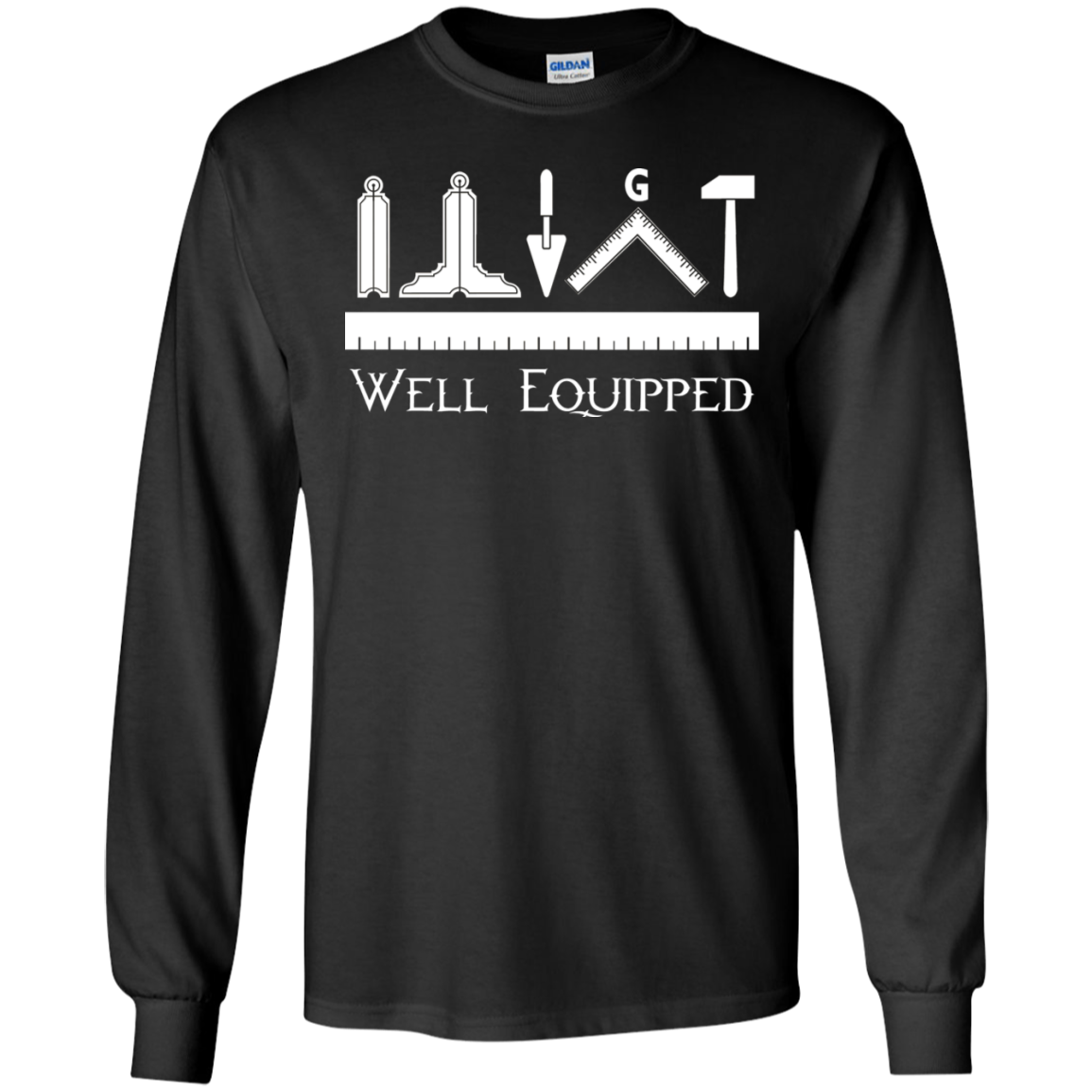 Well Equipped Tool Freemason Square & Compass Symbol