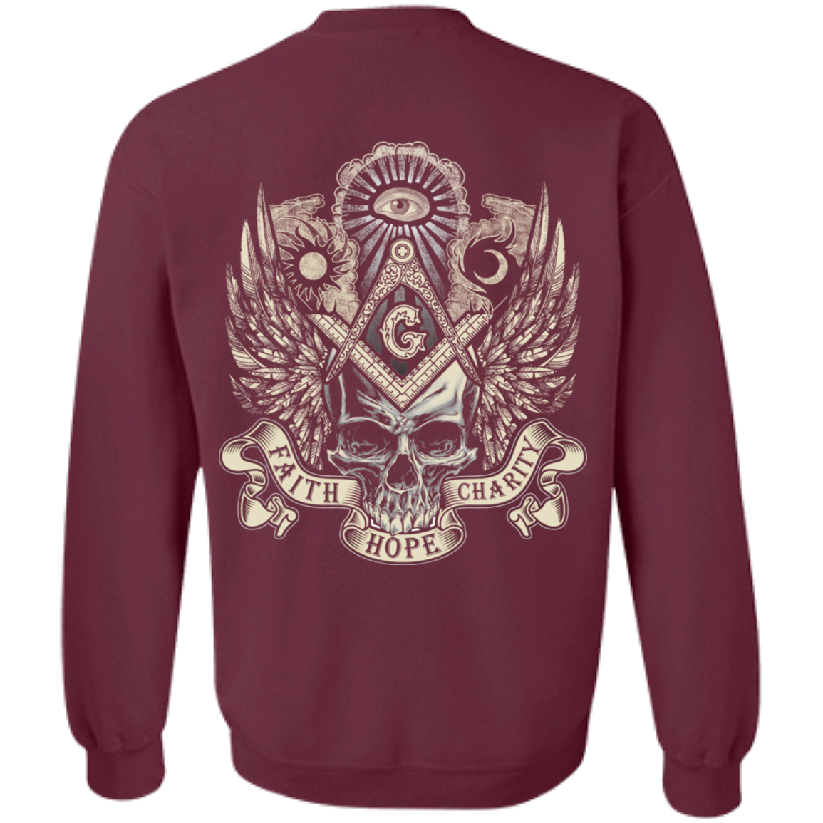 Faith Hope Charity Freemason Square & Compass Symbol