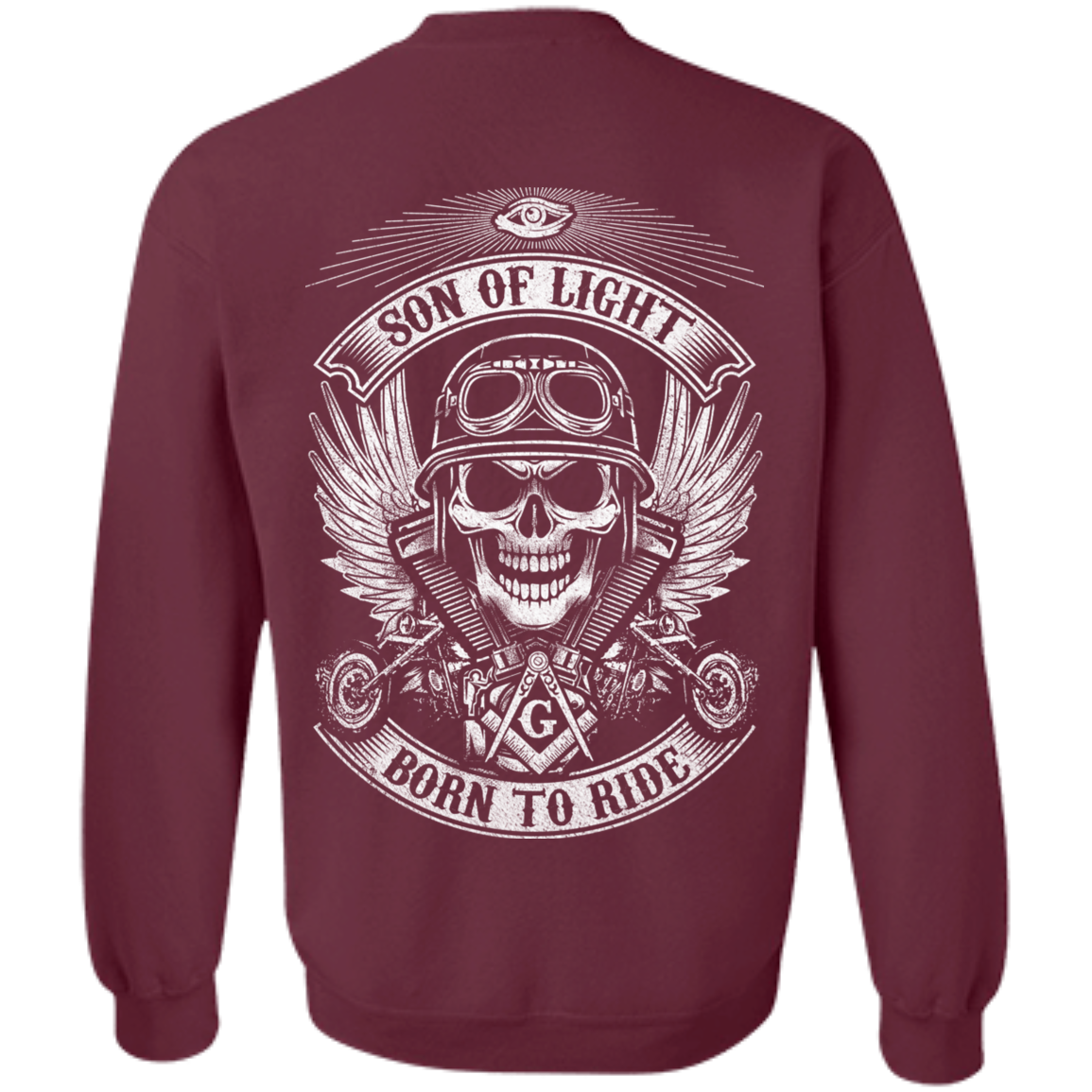 Born To Ride Freemason Square & Compass Symbol