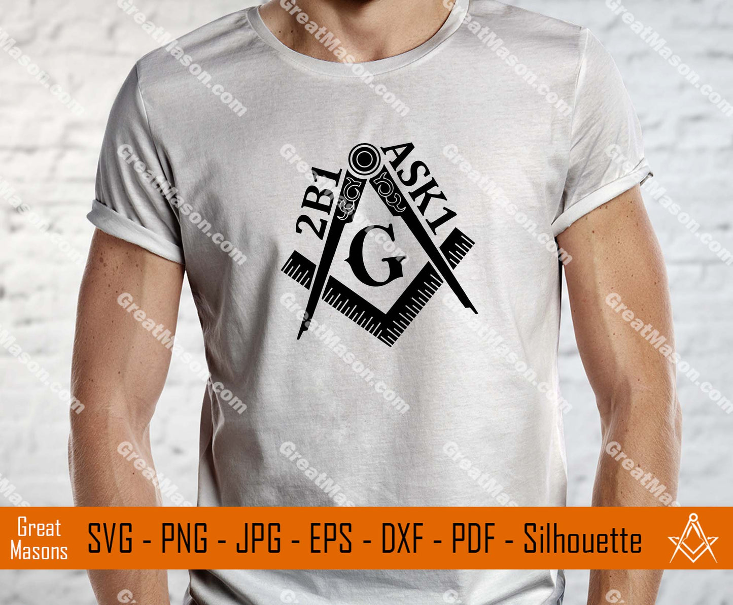Freemason 2B1ASK1 Symbol Masonic SVG, Png, Eps, Dxf, Jpg, Pdf File