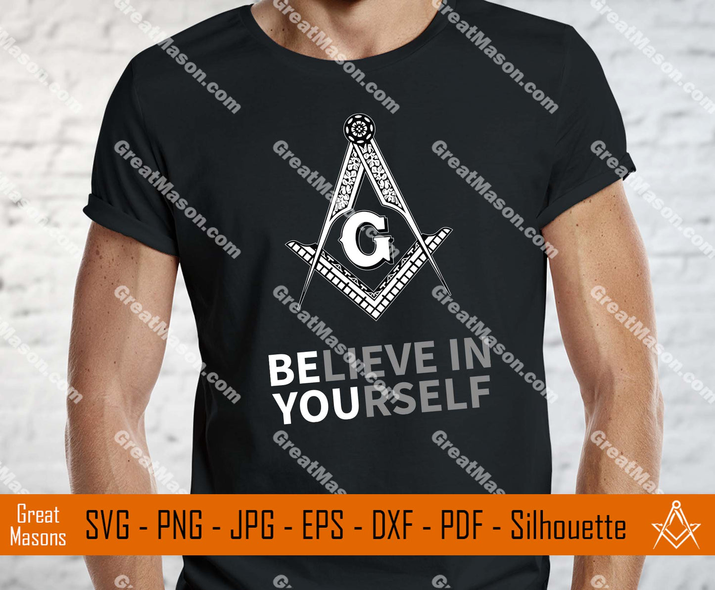 Freemason Be You Mason Believe In Yourself SVG, Png, Eps, Dxf, Jpg, Pdf File