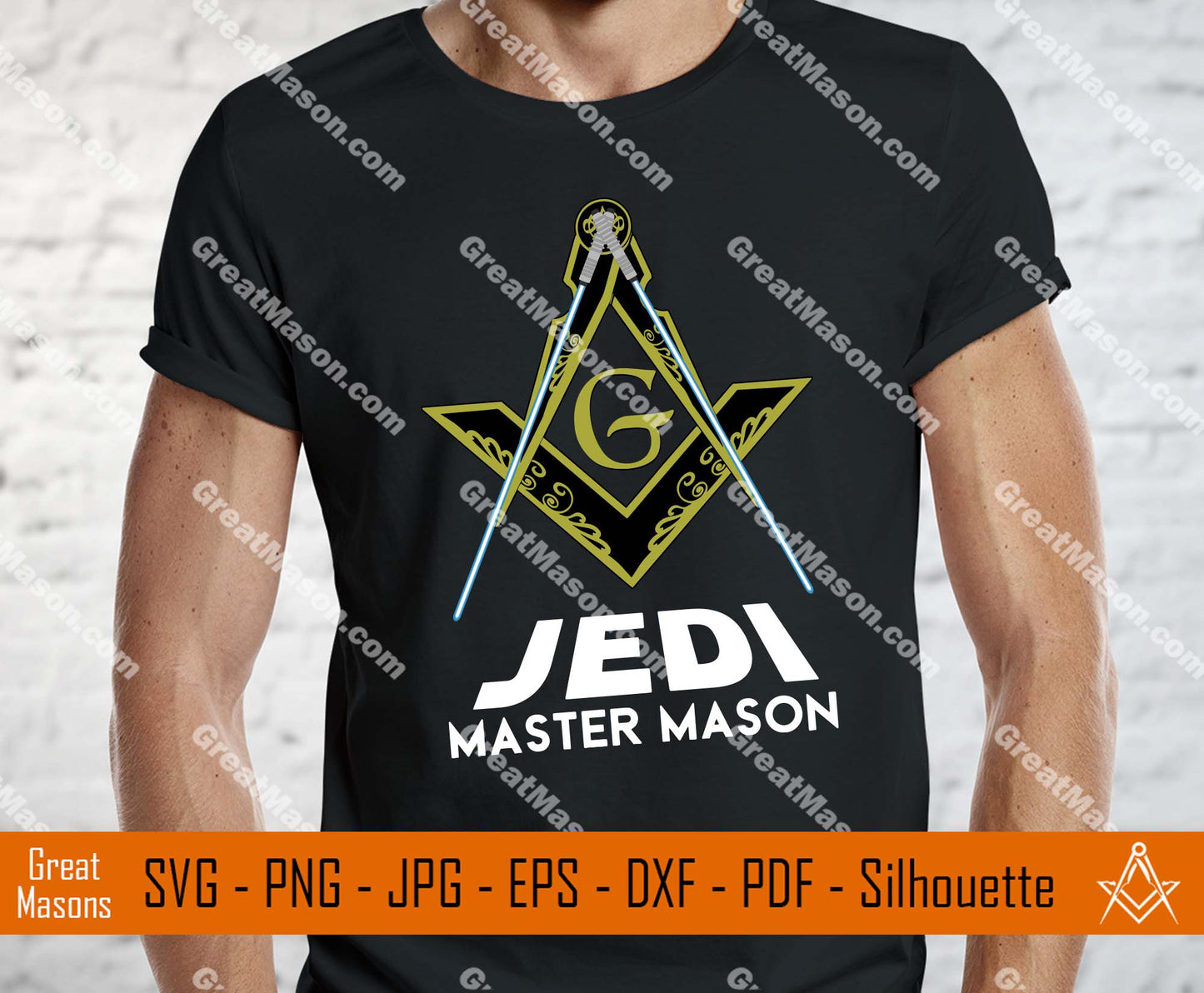 Freemasons Jedi Master Mason Lightsaber Symbol SVG, Png, Eps, Dxf, Jpg, Pdf File