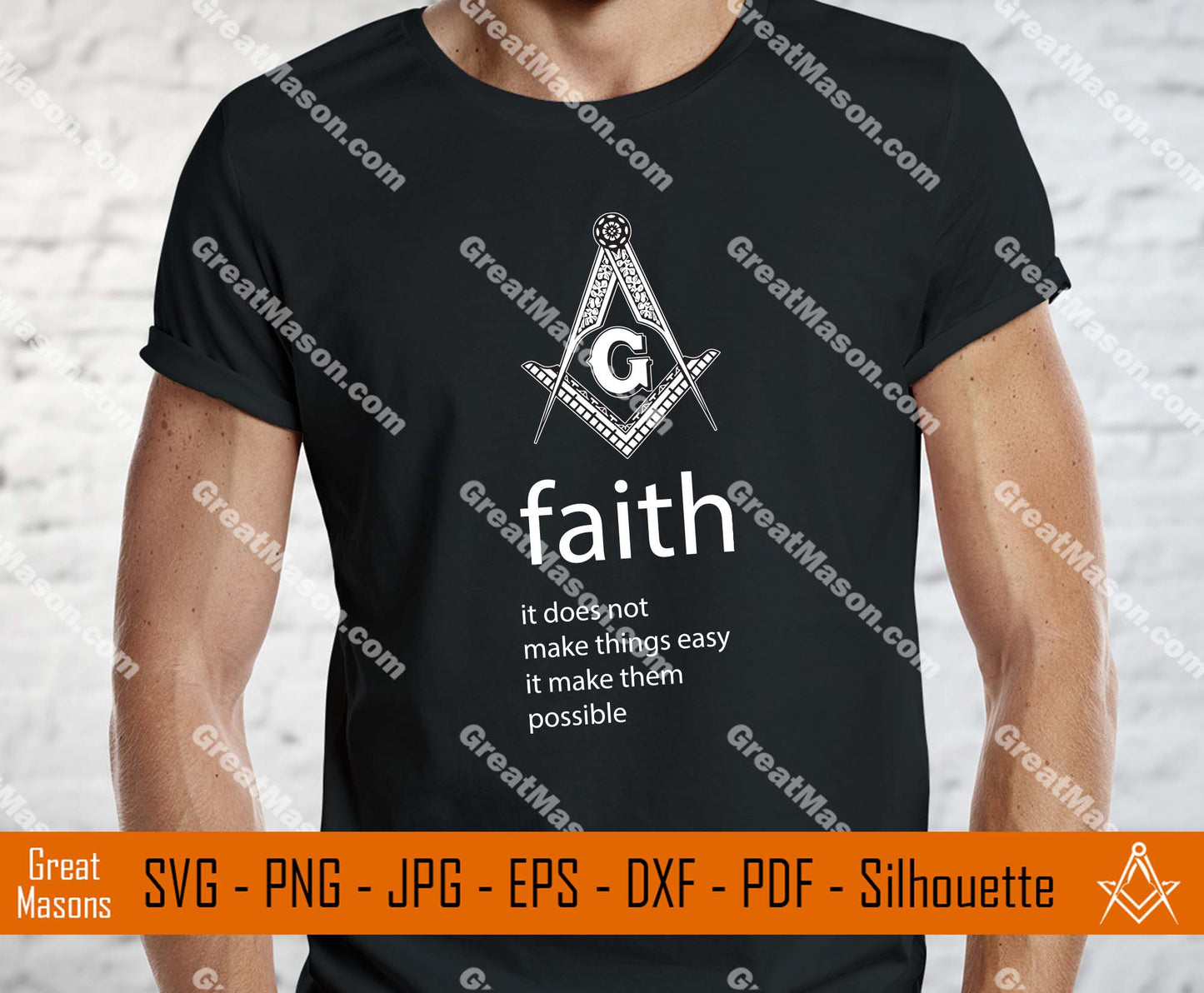 Freemasons Symbol Faith Make Them Possible File SVG, Png, Eps, Dxf, Jpg, Pdf File