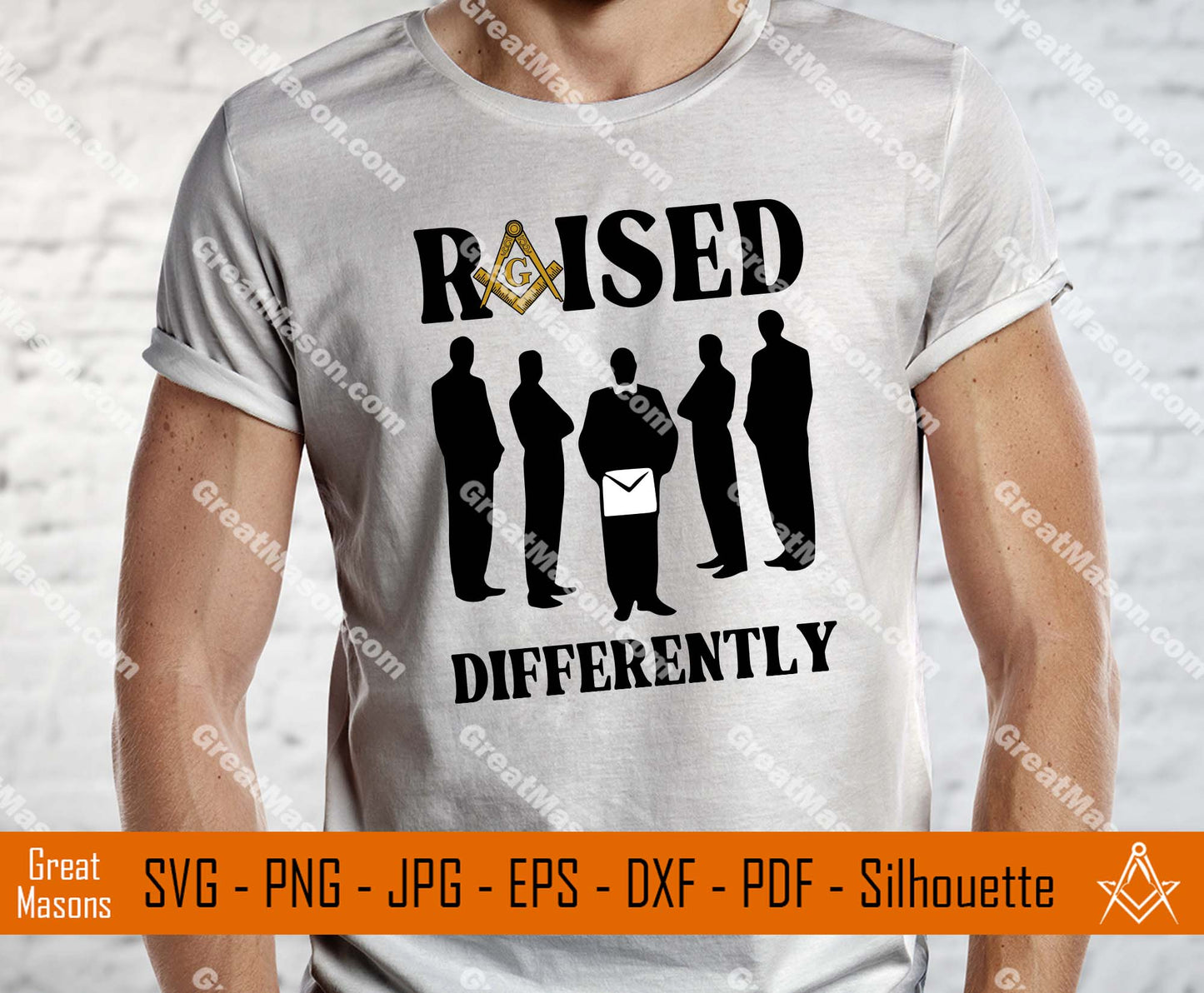 Mason Raised Differently The Black Suits Brothers Masonic SVG, Png, Eps, Dxf, Jpg, Pdf File