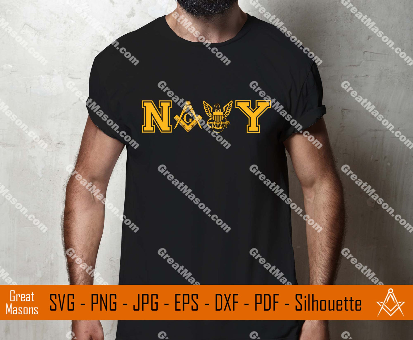 US Navy Mason US Eagle Masonic *SVG, Png, Eps, Dxf, Jpg, Pdf File
