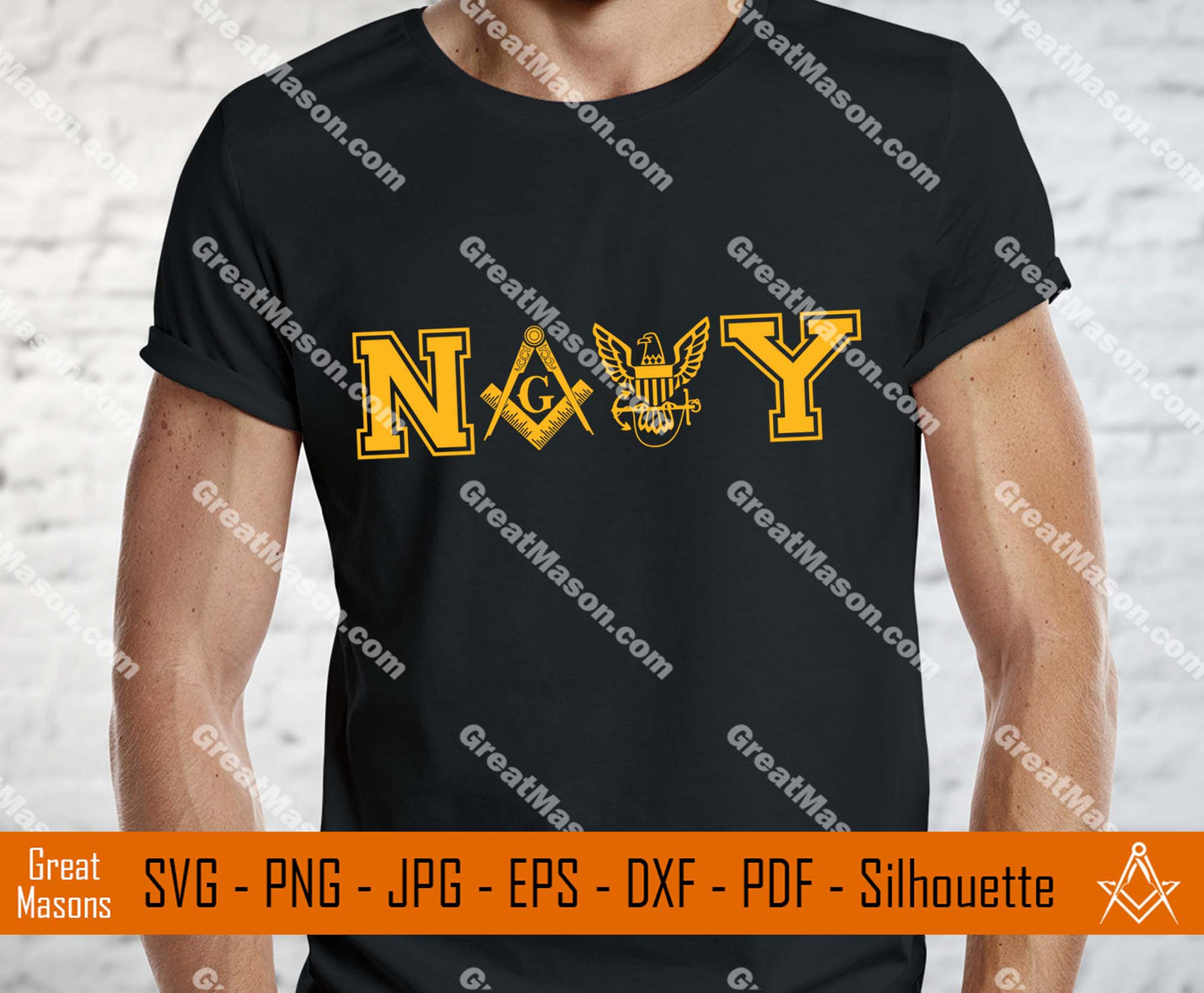 US Navy Mason US Eagle Masonic *SVG, Png, Eps, Dxf, Jpg, Pdf File