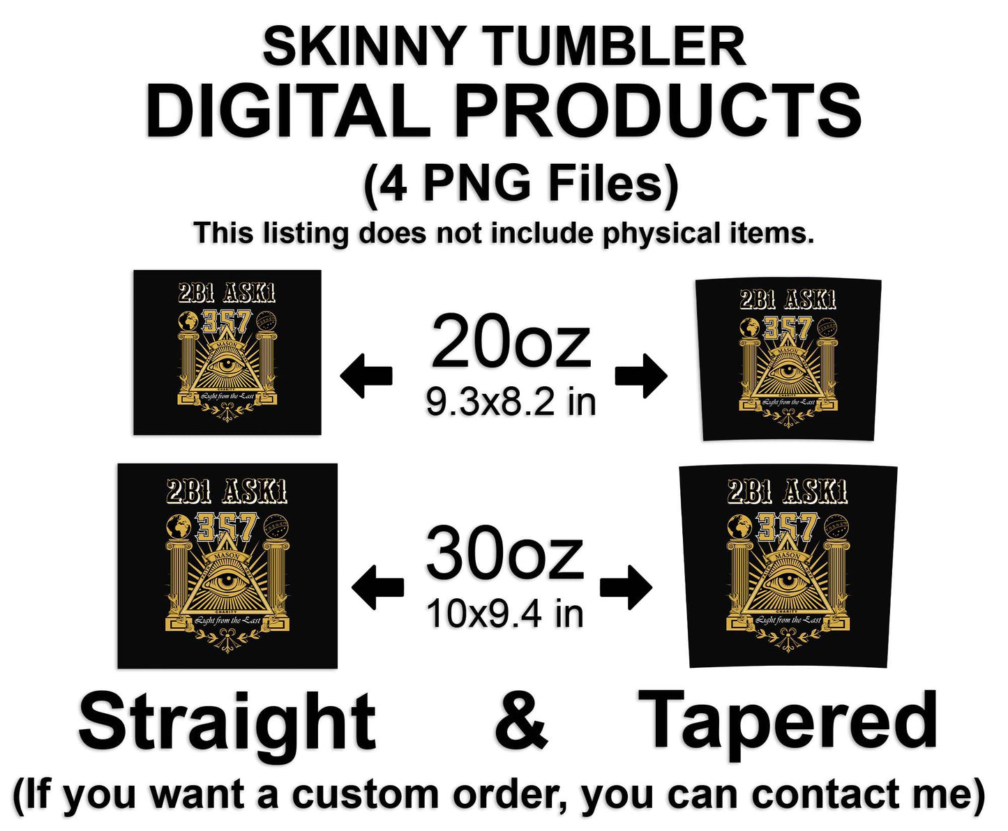 Mason 2B1ASK1 357 Light From The East Freemason Skinny Tumbler Wrap Png Straight & Tapered Tumbler File Digital