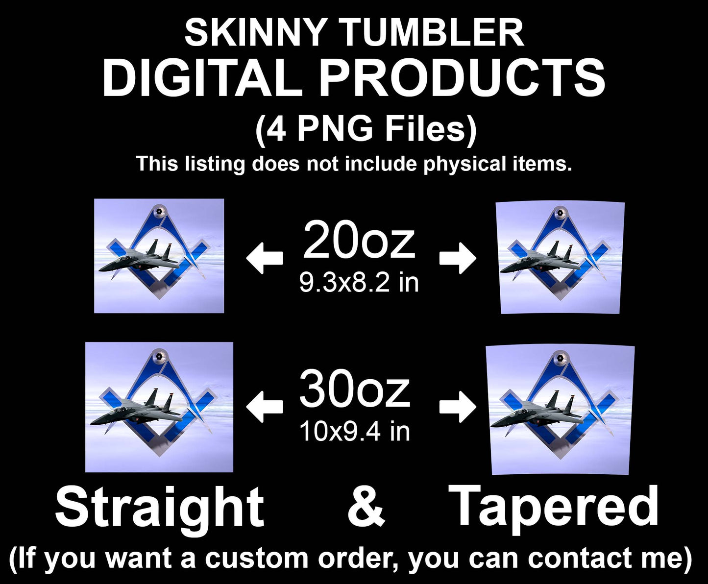 US Air Force Fighter Aircraft Skinny Tumbler Wrap Png Straight & Tapered Tumbler File Digital