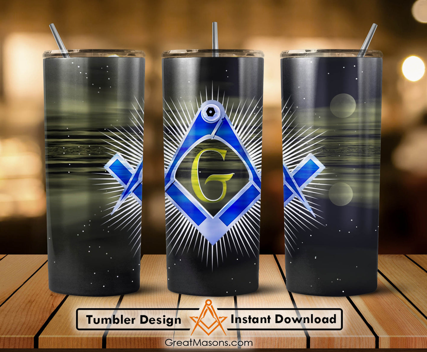 Mason Logo Symbol Freemasons Skinny Tumbler Wrap Png Straight & Tapered Tumbler File Digital
