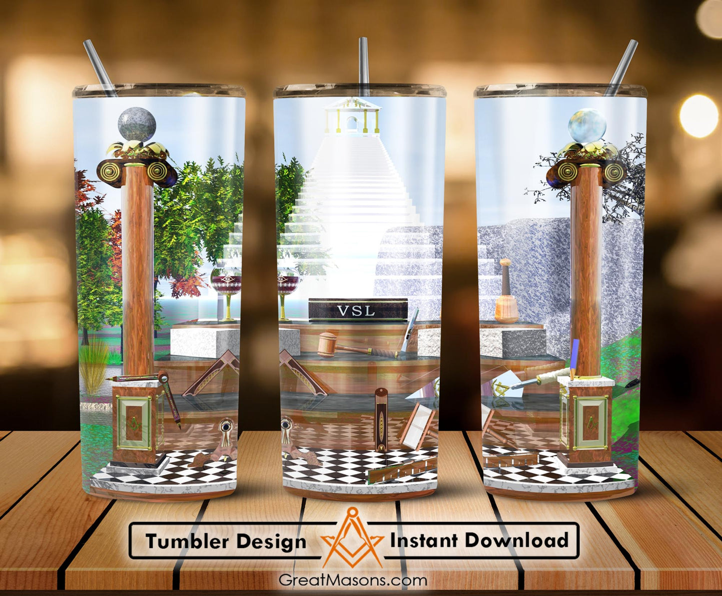 Mason Degrees and Tools Skinny Tumbler Wrap Png Straight & Tapered Tumbler File Digital