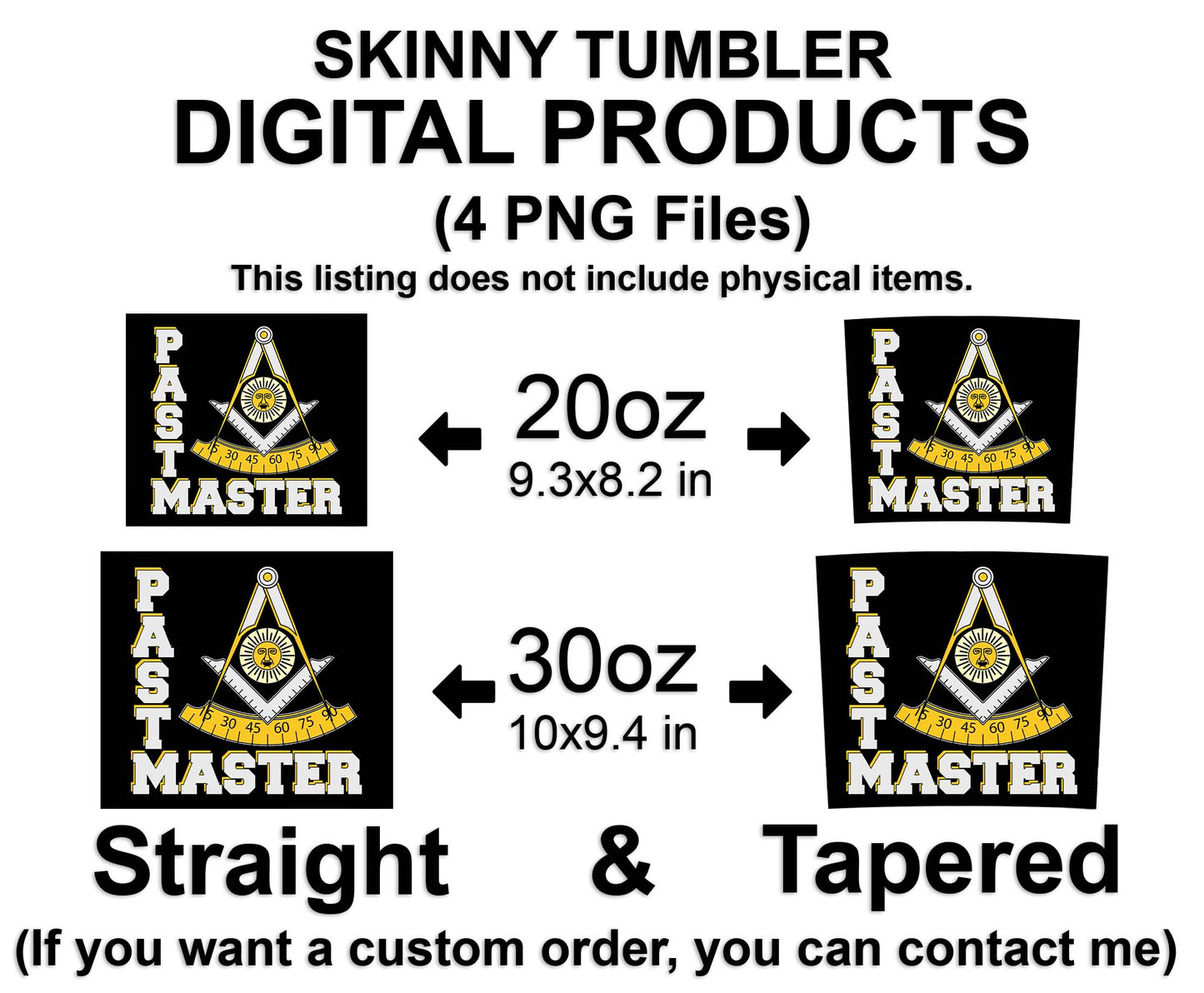 Mason Past Master Symbol Wisdom Leadership Masonic Skinny Tumbler Wrap Png Straight & Tapered Tumbler File Digital