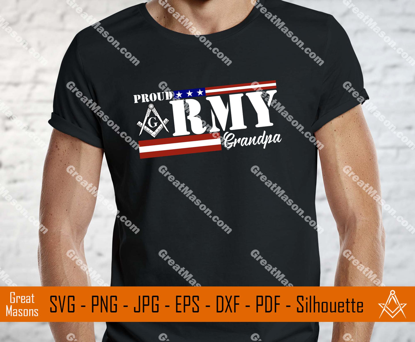 Proud US Army Brother, Dad, Uncle, Grandpa Flag Symbol SVG, Png, Eps, Dxf, Jpg, Pdf File