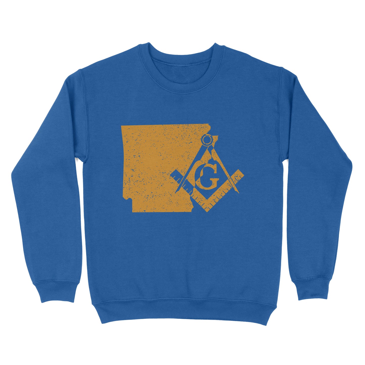 Arkansas Freemason State Map Square & Compass Symbol - Sweatshirt